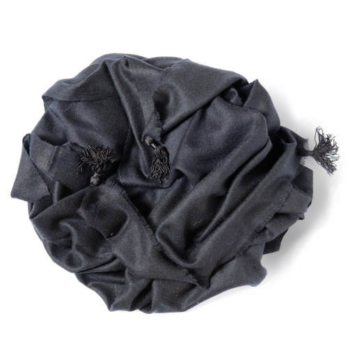 Black Pashmina  with a black tassels on the width