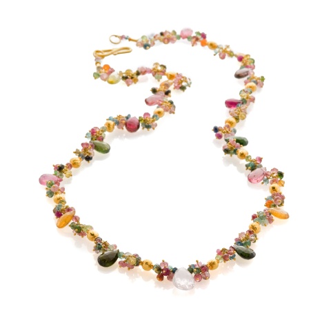 multicolor tourmaline necklace 