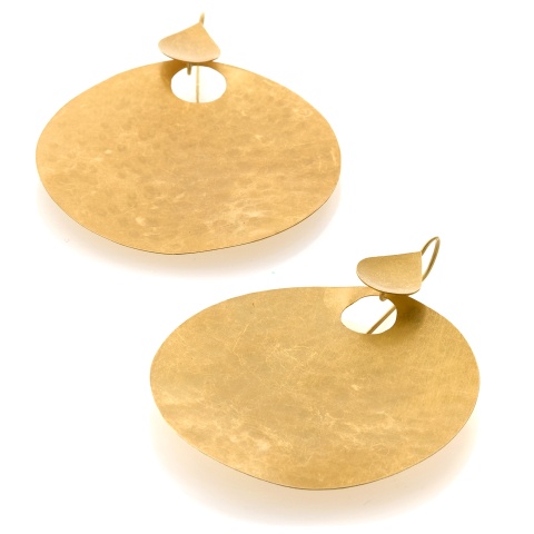 18K yellow gold ear pendants