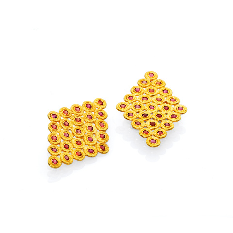 18K yellow gold earpendants 