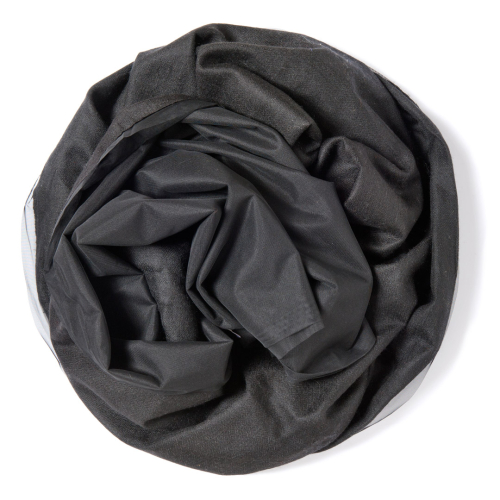 Black Pashmina  with black tulle attached on one side of the scarf