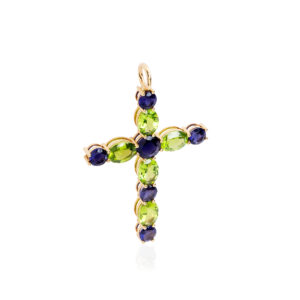 Pendatif or jaune 18 ct en forme de croix