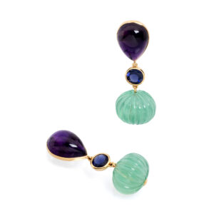 Boucles d'oreilles or jaune 18 ct