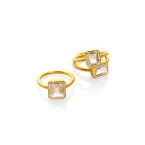 Bagues en or jaune 18 carats (ensemble de 3)