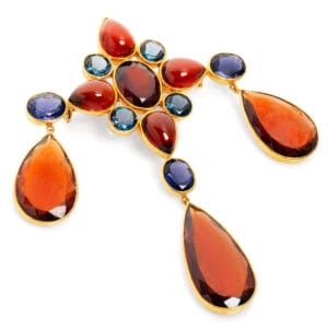 18K Gelbgold Brosche