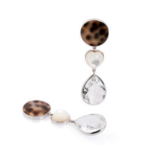 18K white gold earpendants